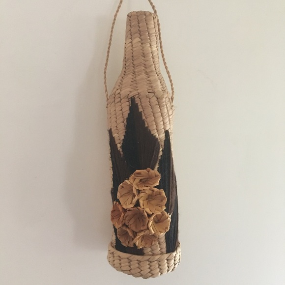 Other - Vintage 70’s wicker wine bottle holder